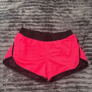 Champion Women's Hot Pink Mesh Athletic Shorts with Black Trim
